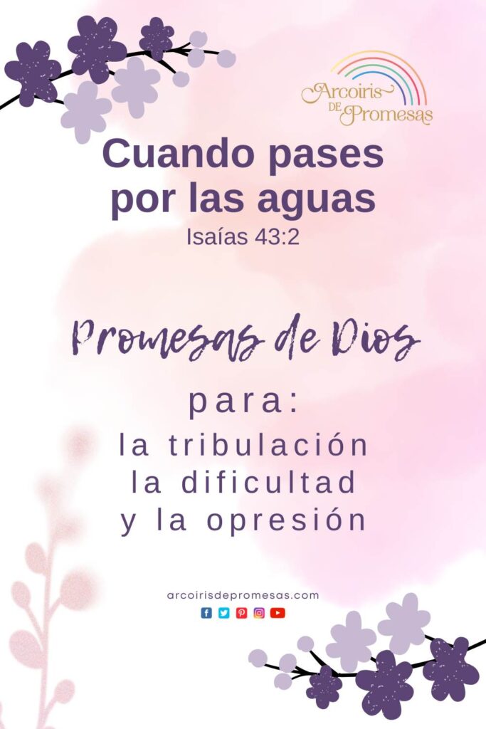 cuando pases por las aguas promesa de dios para mujeres cristianas